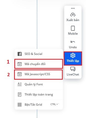 Cài đặt Google Analytics trong Ladipage